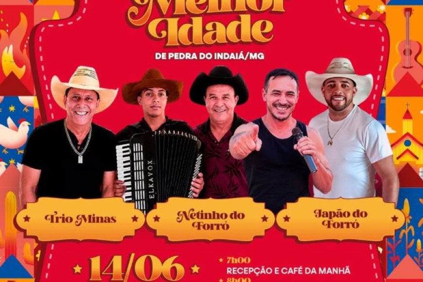 18º Encontrão da Melhor Idade de Pedra do Indaiá promete reunir centenas de participantes no próximo domingo (14)